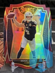 2020 Panini Select Derek Carr Concourse Red Die Cut Prizm #132